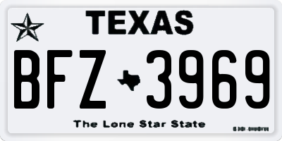 TX license plate BFZ3969