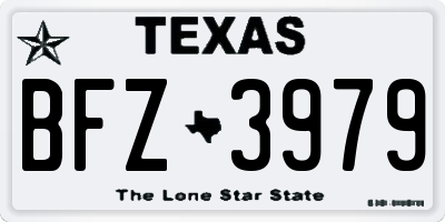TX license plate BFZ3979