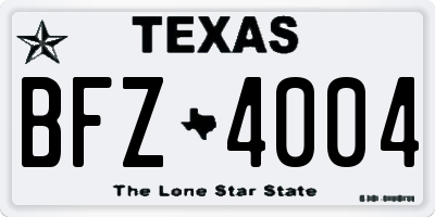 TX license plate BFZ4004