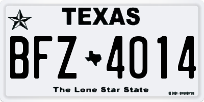 TX license plate BFZ4014
