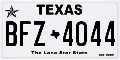 TX license plate BFZ4044