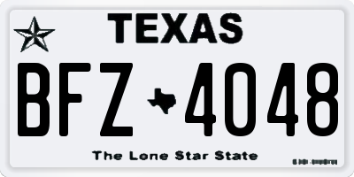 TX license plate BFZ4048