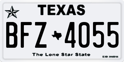 TX license plate BFZ4055