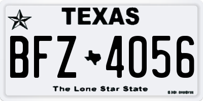 TX license plate BFZ4056