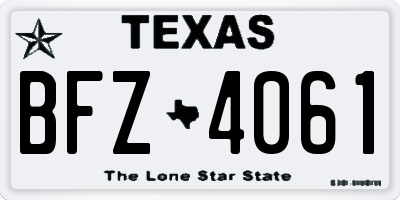 TX license plate BFZ4061