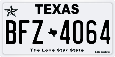 TX license plate BFZ4064