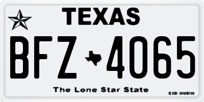 TX license plate BFZ4065