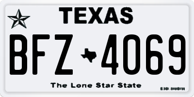 TX license plate BFZ4069