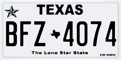 TX license plate BFZ4074