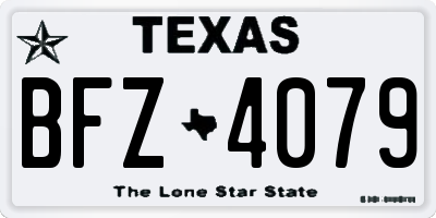 TX license plate BFZ4079