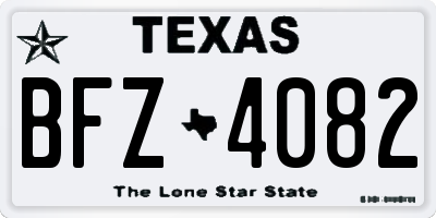 TX license plate BFZ4082