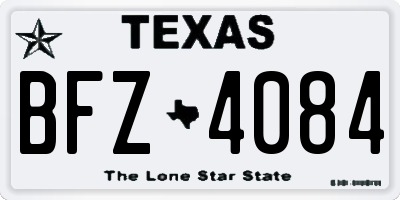 TX license plate BFZ4084