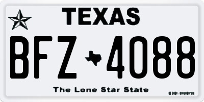 TX license plate BFZ4088