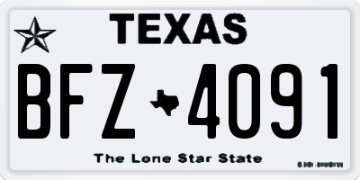TX license plate BFZ4091