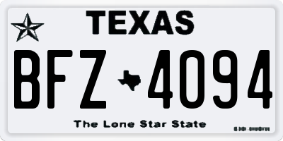 TX license plate BFZ4094