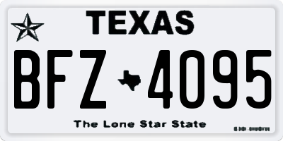 TX license plate BFZ4095