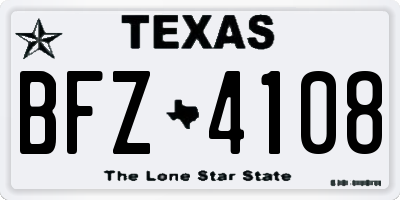 TX license plate BFZ4108