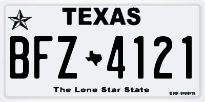 TX license plate BFZ4121