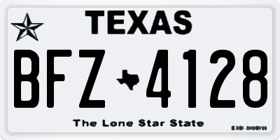 TX license plate BFZ4128