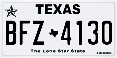 TX license plate BFZ4130