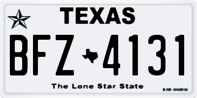 TX license plate BFZ4131