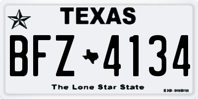 TX license plate BFZ4134