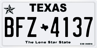 TX license plate BFZ4137