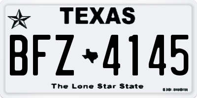 TX license plate BFZ4145