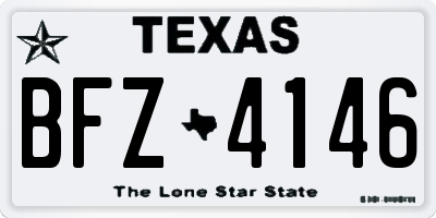 TX license plate BFZ4146