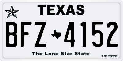 TX license plate BFZ4152