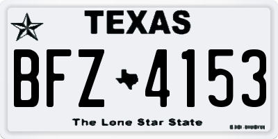 TX license plate BFZ4153