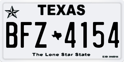 TX license plate BFZ4154