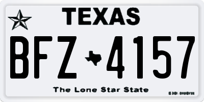 TX license plate BFZ4157