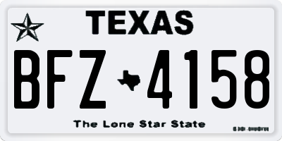 TX license plate BFZ4158