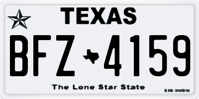 TX license plate BFZ4159
