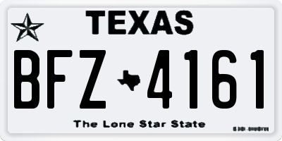 TX license plate BFZ4161