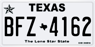 TX license plate BFZ4162