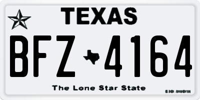 TX license plate BFZ4164