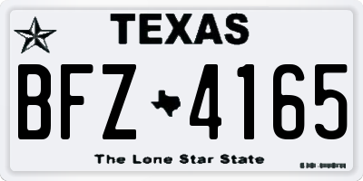 TX license plate BFZ4165