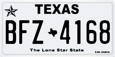 TX license plate BFZ4168