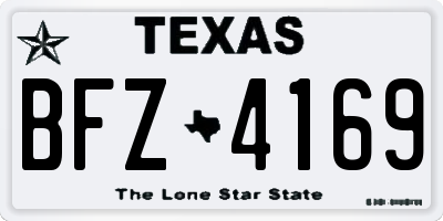TX license plate BFZ4169