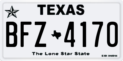 TX license plate BFZ4170