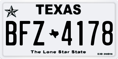 TX license plate BFZ4178