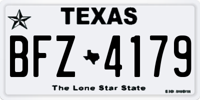 TX license plate BFZ4179