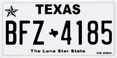 TX license plate BFZ4185