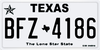 TX license plate BFZ4186