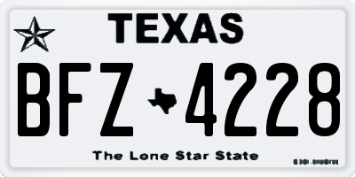 TX license plate BFZ4228
