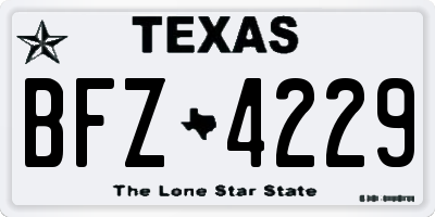 TX license plate BFZ4229
