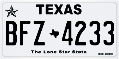 TX license plate BFZ4233
