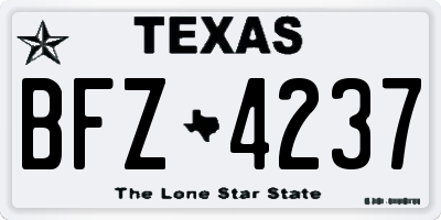 TX license plate BFZ4237